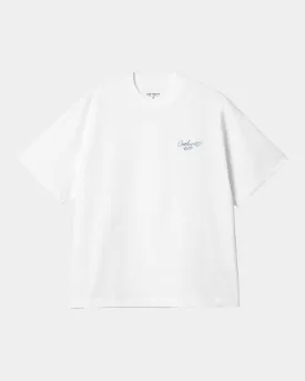 Signature Script T-Shirt | White / Dusty Ice