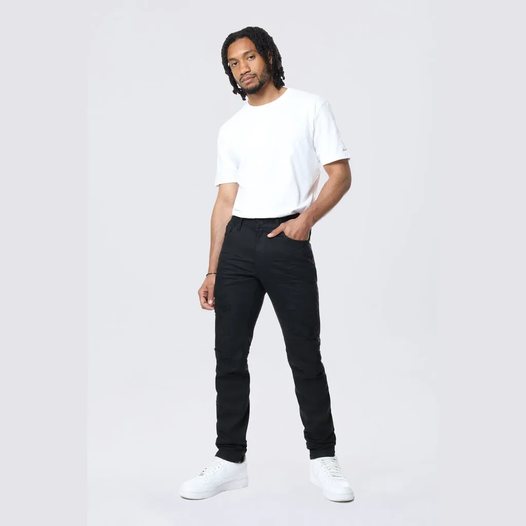 Slim Tapered Vintage Washed Jeans - Jet Black