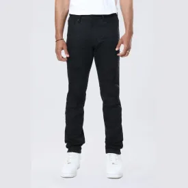 Slim Tapered Vintage Washed Jeans - Jet Black