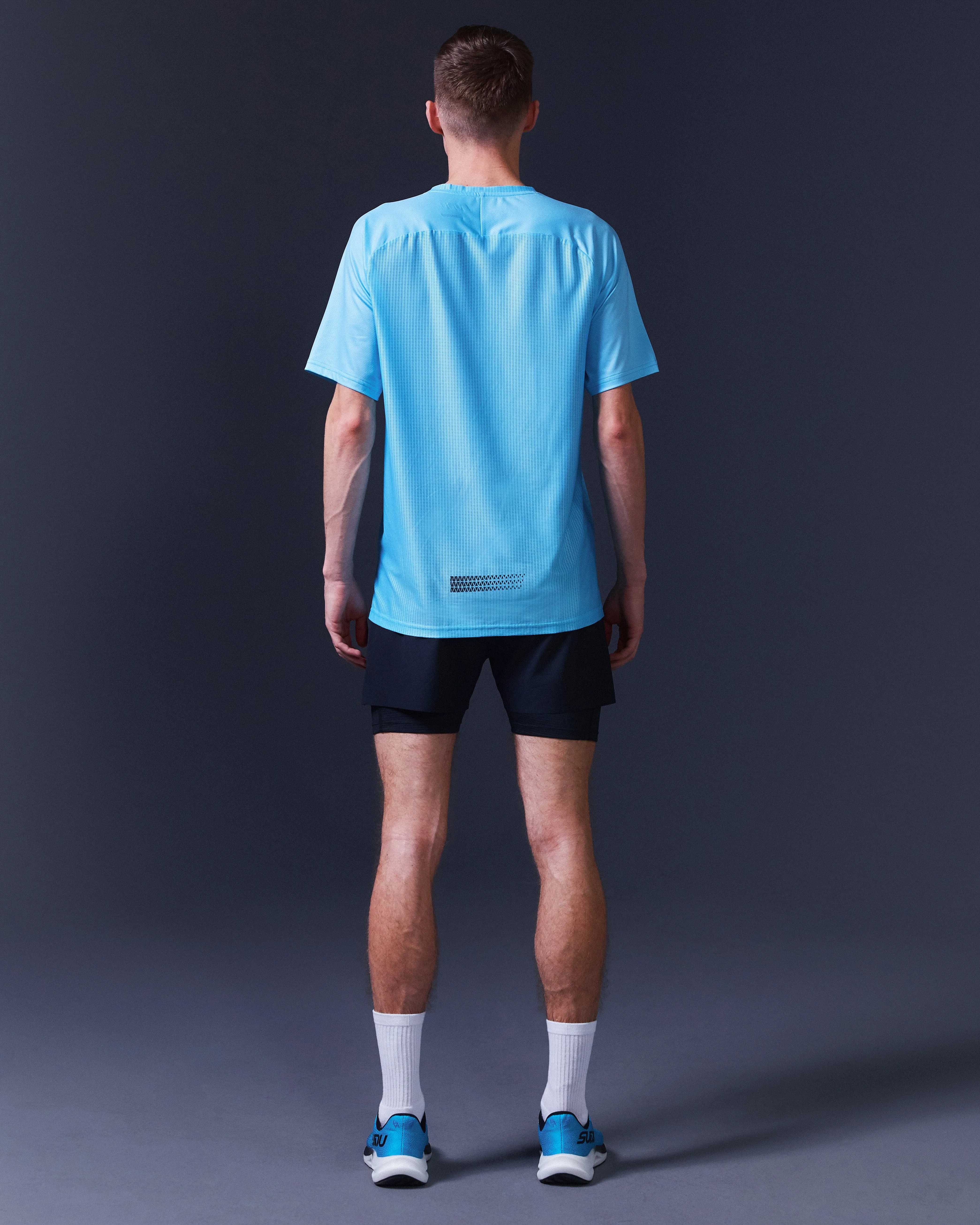 SRT SS 01 Run Short Sleeve T-Shirt - Light Blue/Black