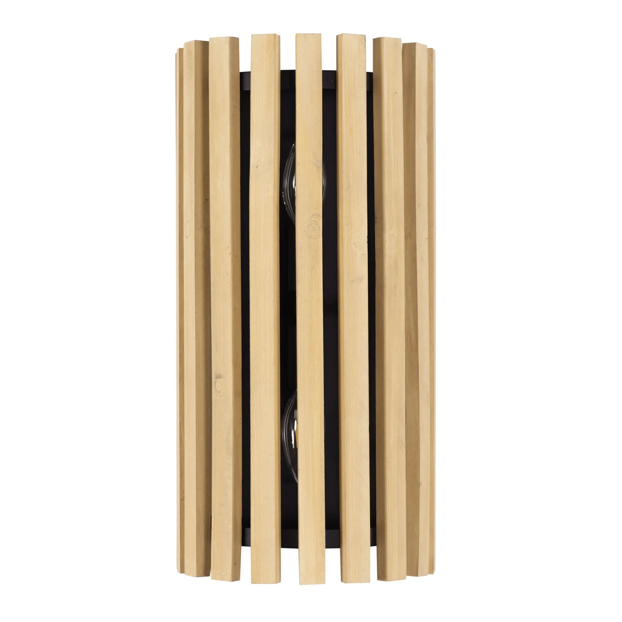 Suratto 387W02MBH 2-Light Wall Sconce - Matte Black/Honey Blonde