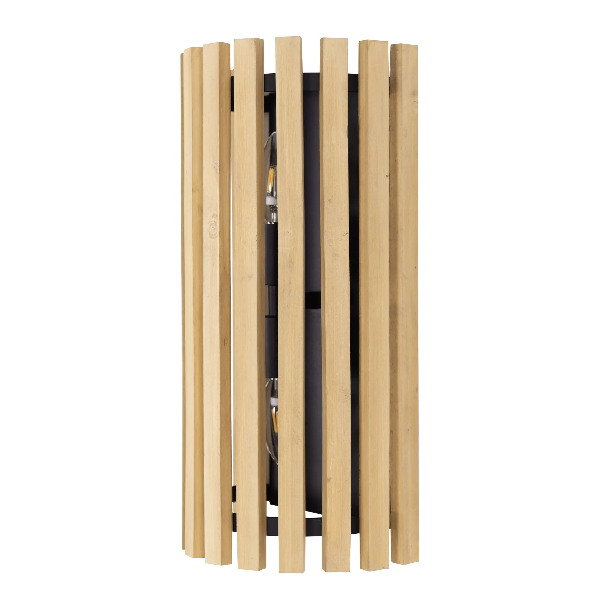 Suratto 387W02MBH 2-Light Wall Sconce - Matte Black/Honey Blonde