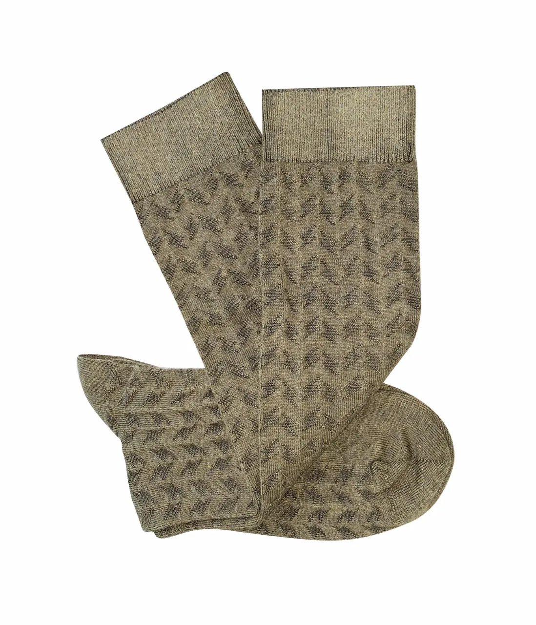 ‘Surface Olive’ Cotton Socks