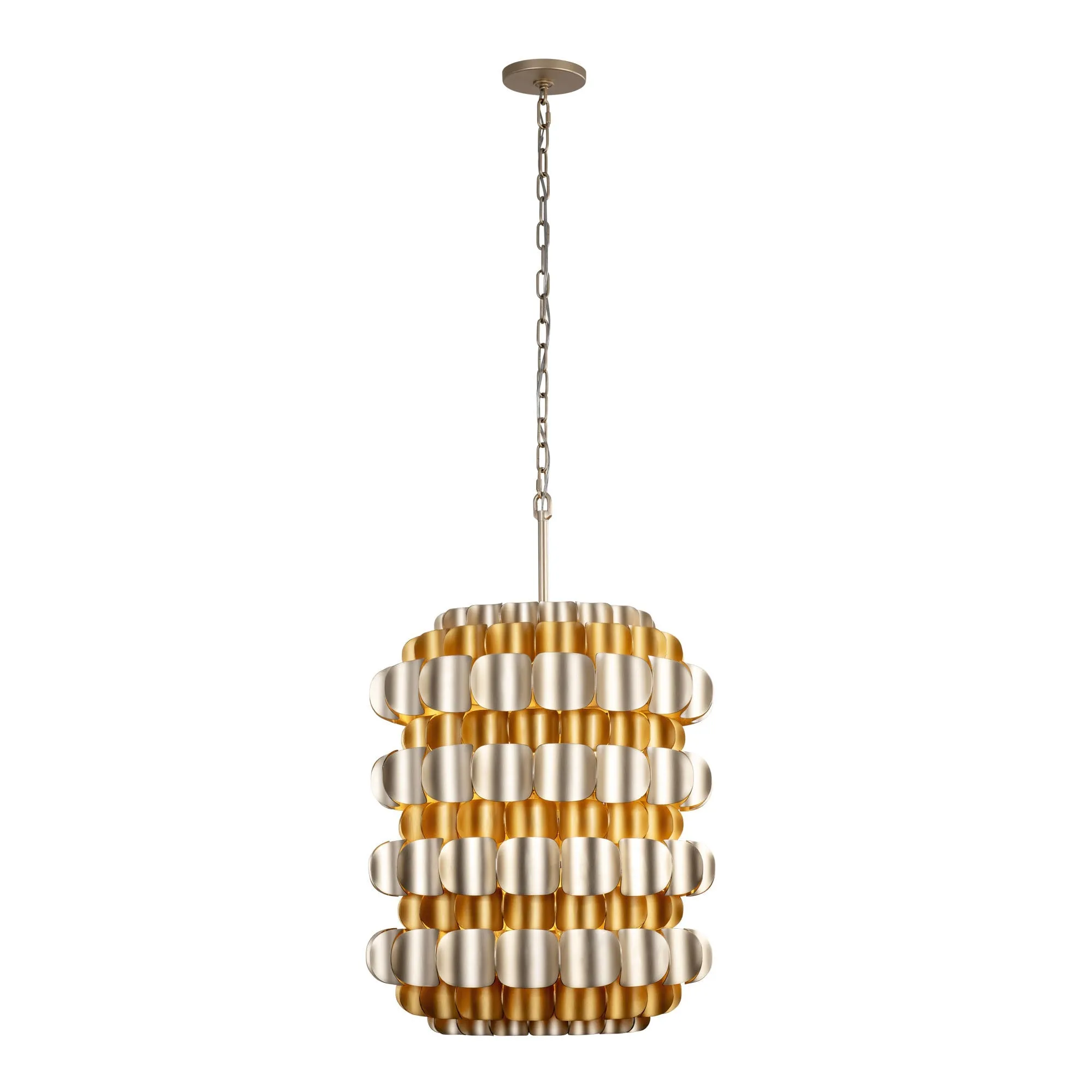 Swoon 382F06AGGD 6-Light Foyer Pendant Light - Antique Gold/Gold Dust