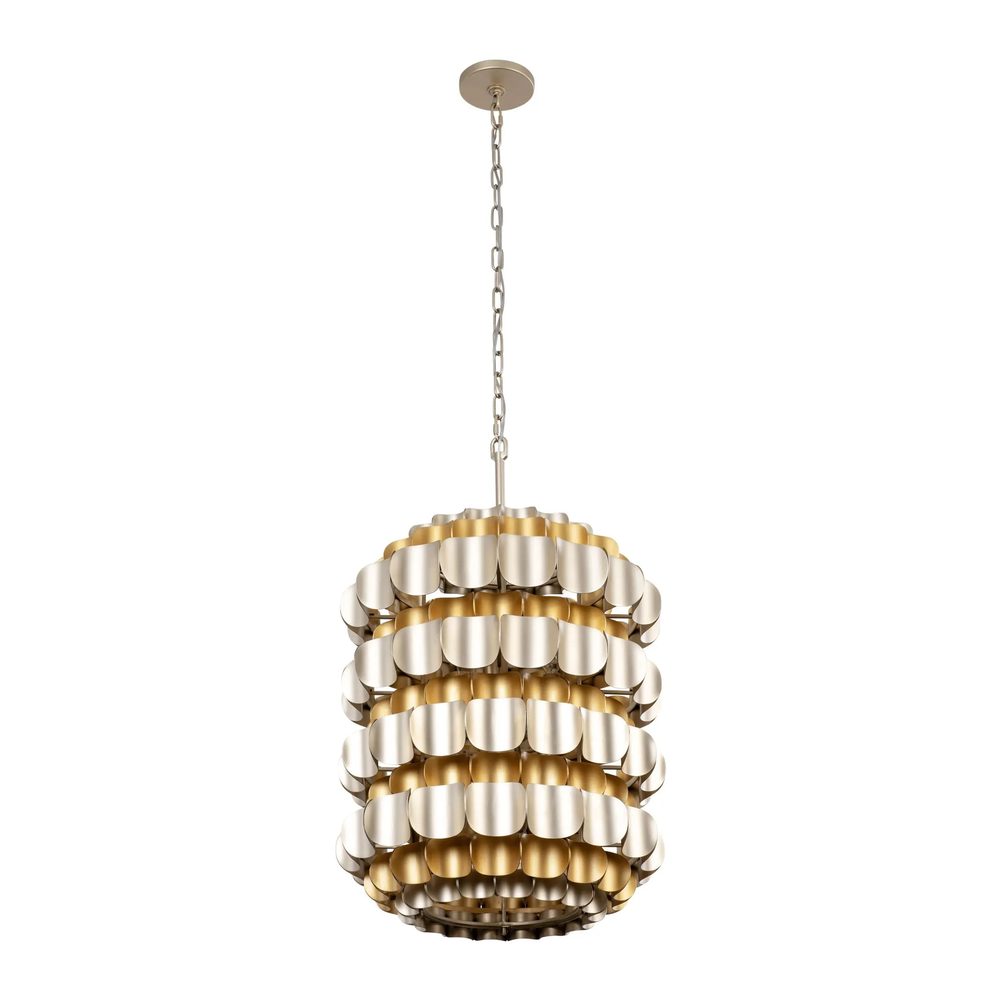 Swoon 382F06AGGD 6-Light Foyer Pendant Light - Antique Gold/Gold Dust