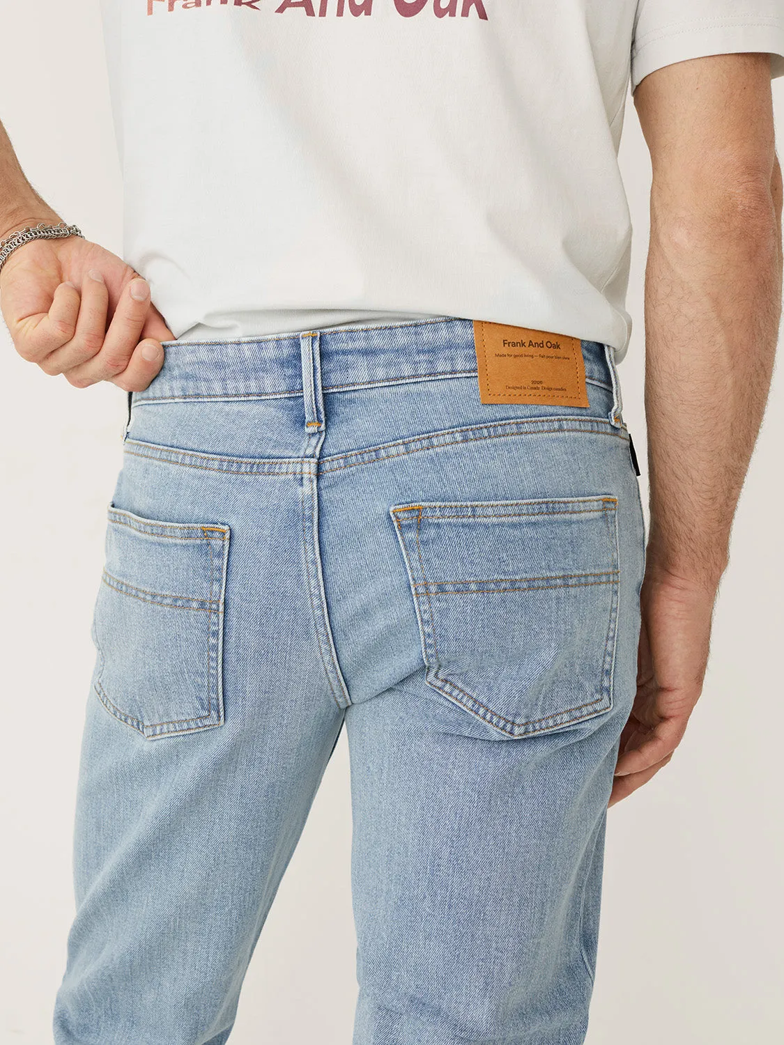 The Adam Slim Jean in Washed Blue