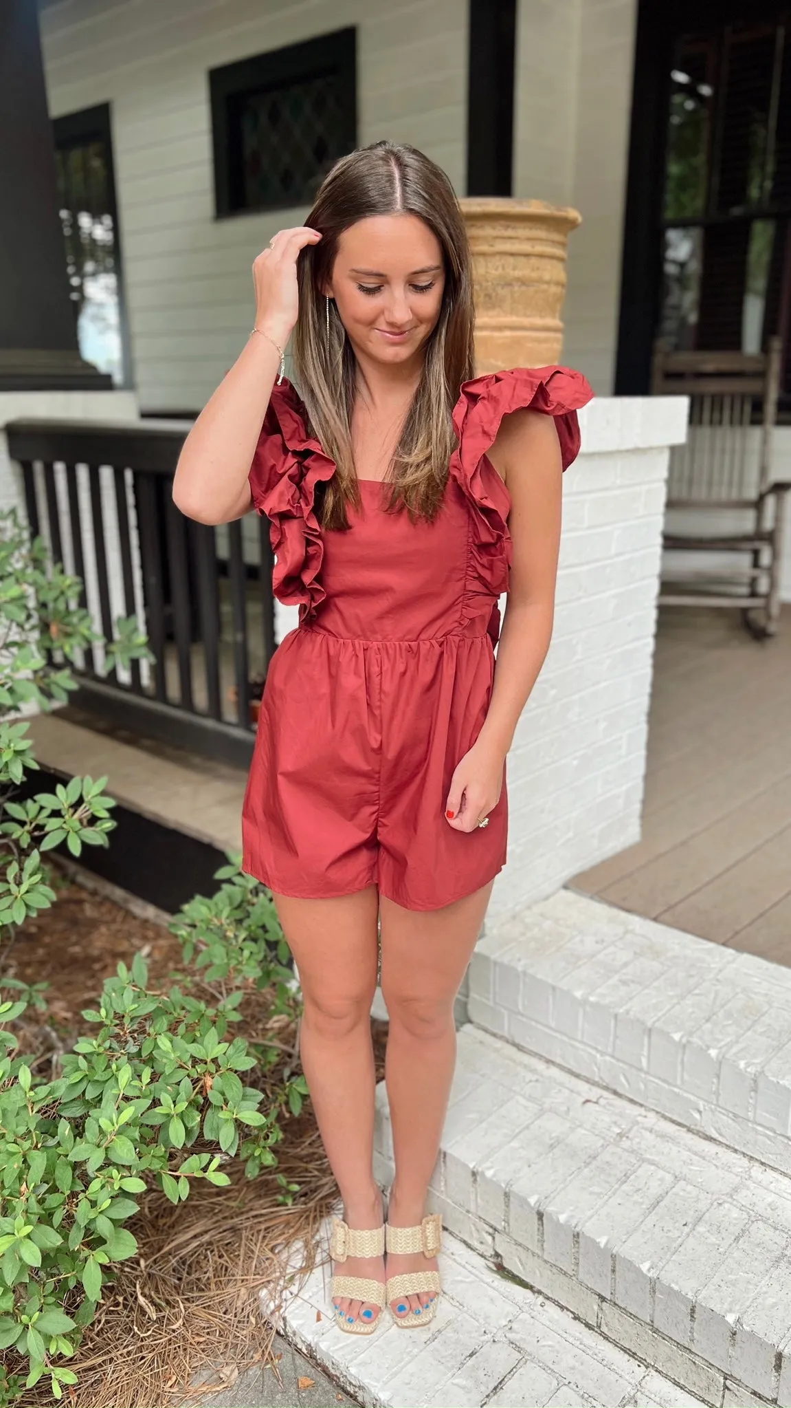 The Here for the Tailgate Romper