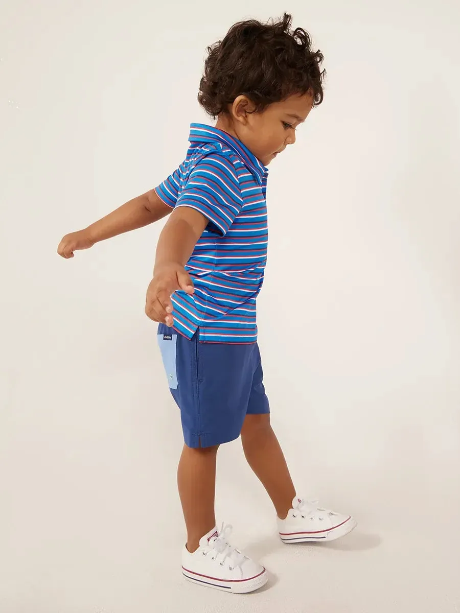 The Lil' Red, Stripe & Cool (Toddler Performance Polo)