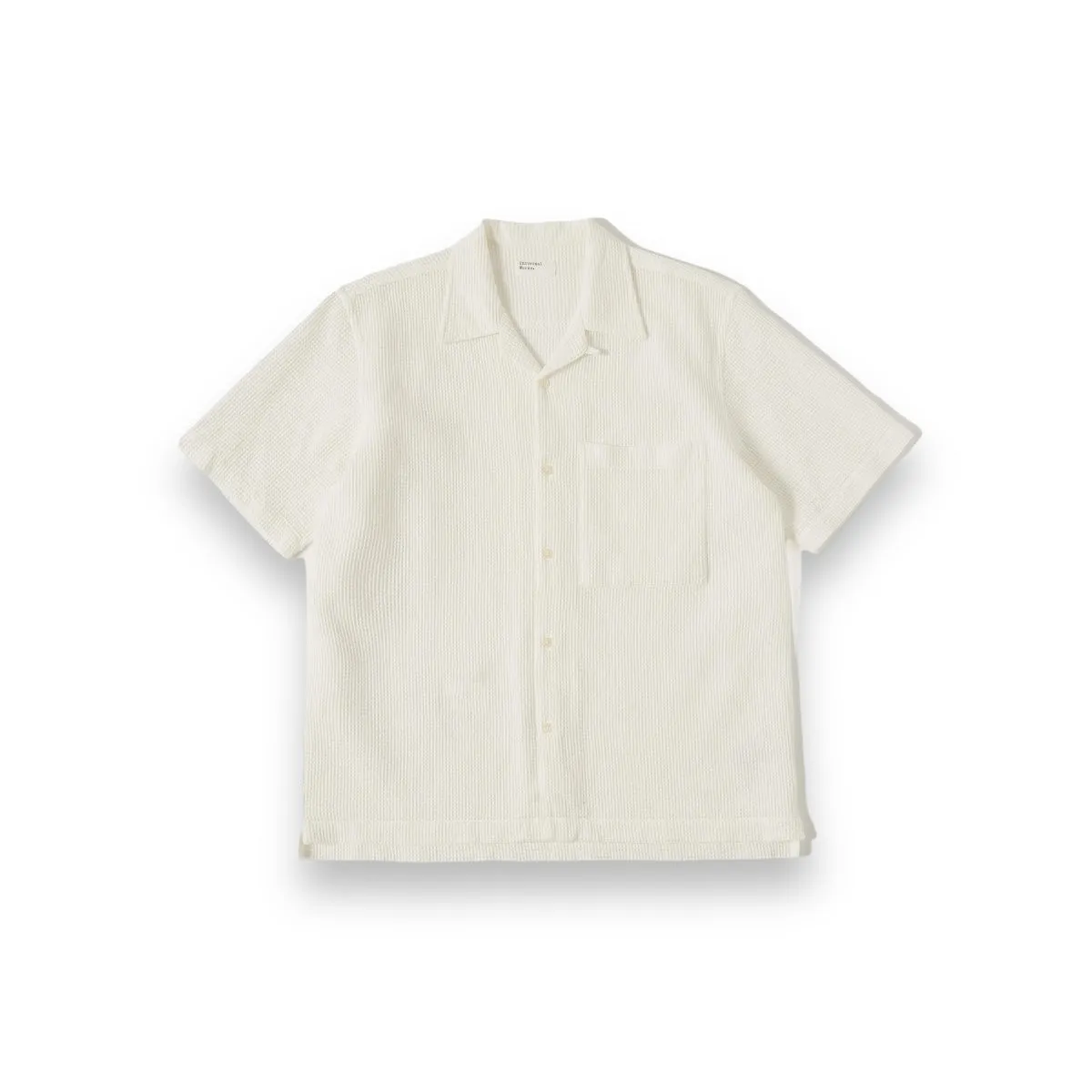 Universal Works Camp Shirt P3017 Japanese Waffle ecru