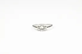 White Gold White Topaz and Diamond Ring