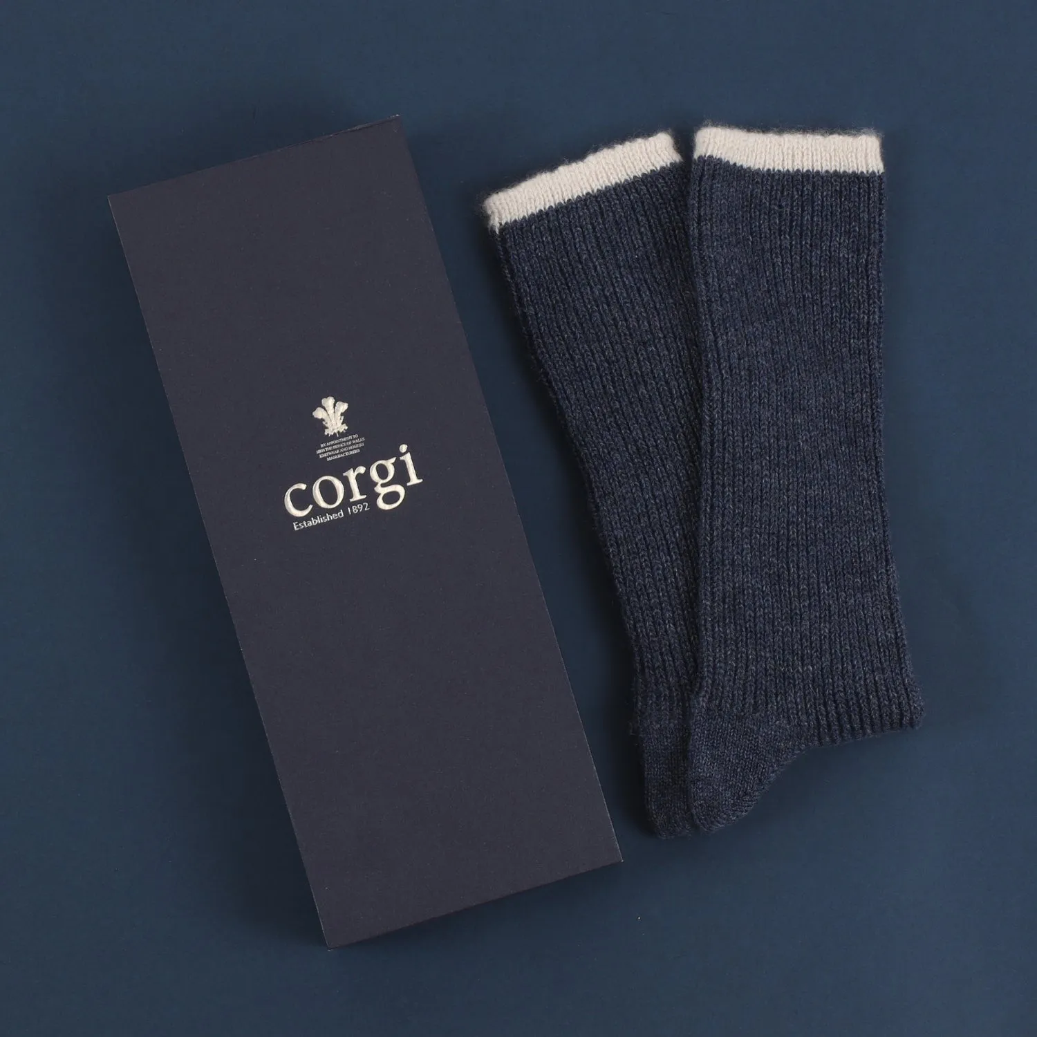 Women's Cashmere & Cotton Contrast Tip Slouch Socks