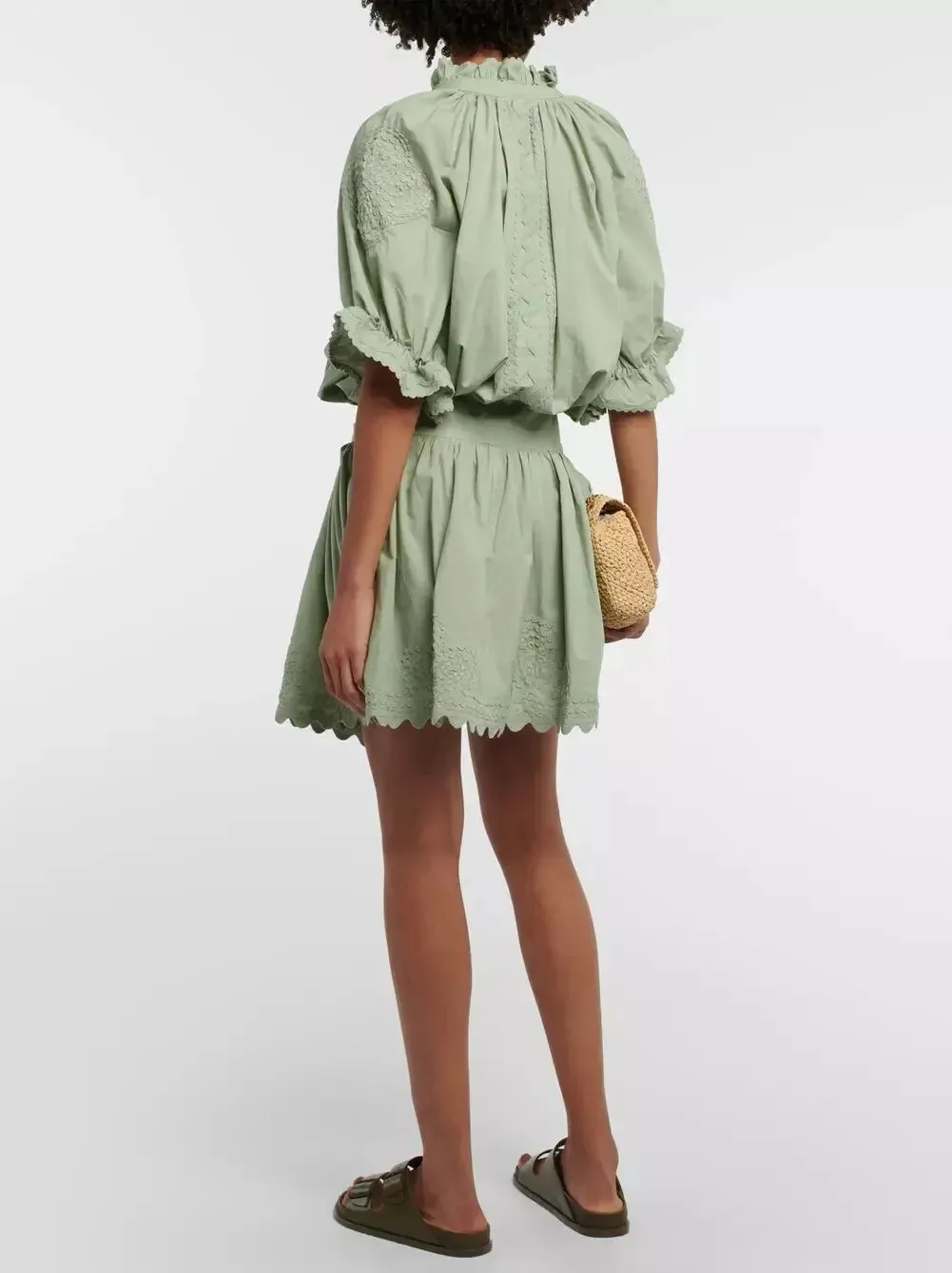 Women’s Cotton Poplin Tie-Waist Mini Shirt Dress