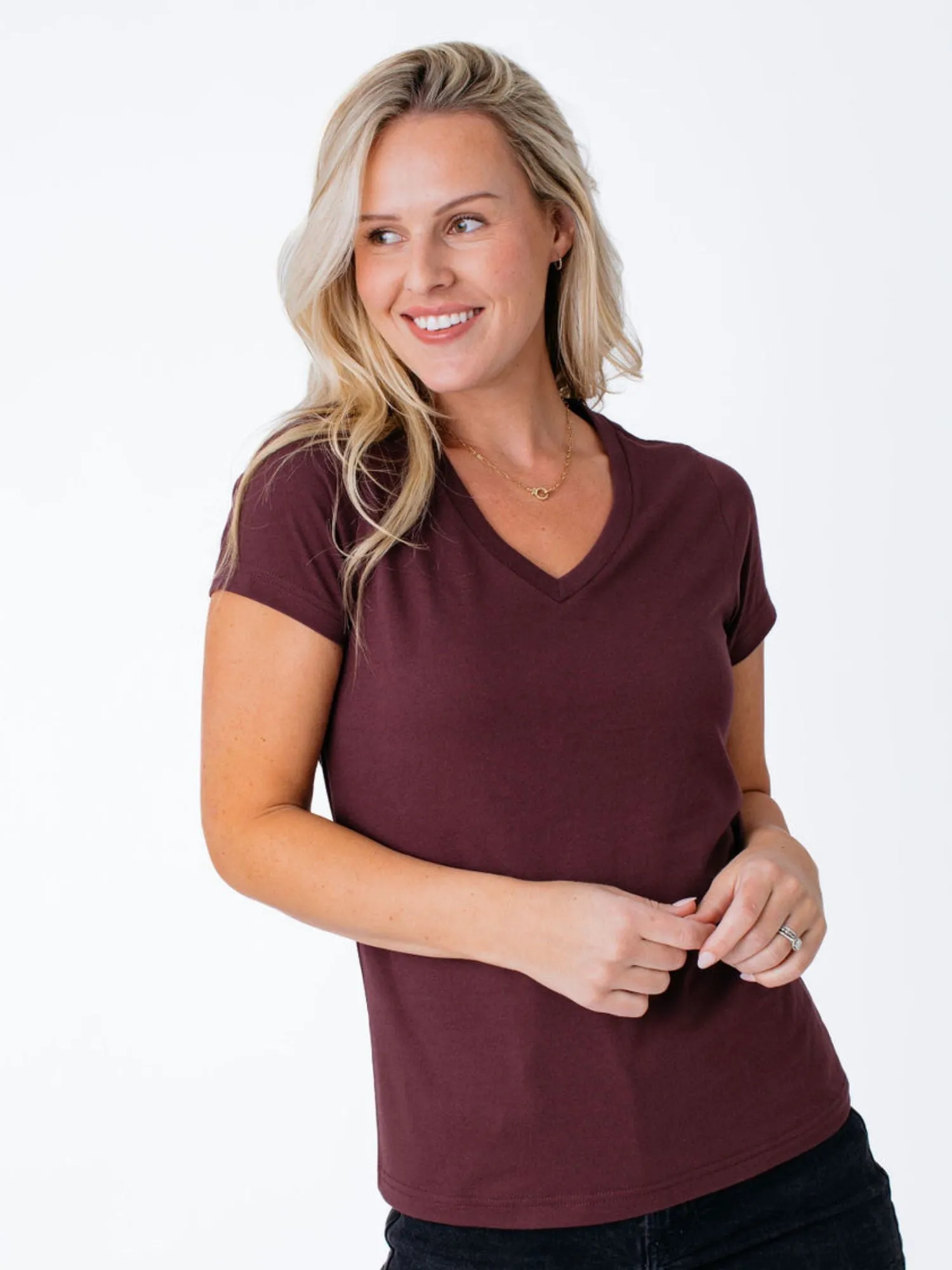 Women's Port Red V-Neck